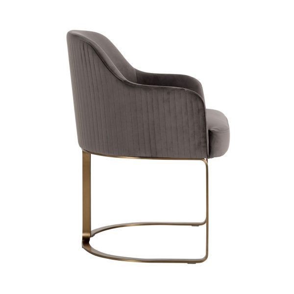 Stoel Hadley stone velvet / brushed gold (Quartz Stone 101) - Afbeelding 2