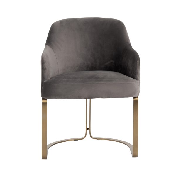 Stoel Hadley stone velvet / brushed gold (Quartz Stone 101) - Afbeelding 4
