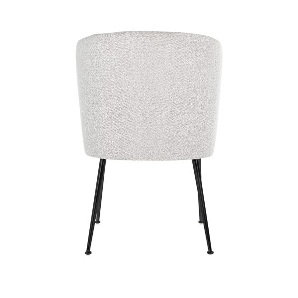 Stoel Fallon White Bouclé / black (Copenhagen 900 Bouclé White) - Afbeelding 3