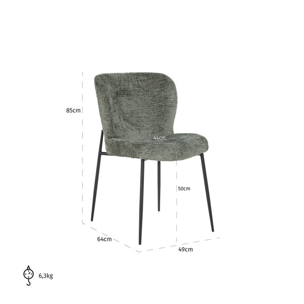 Stoel Darby thyme fusion / black (Fusion thyme 206) - Afbeelding 5
