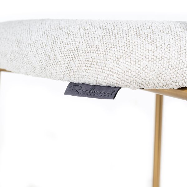 Counterstoel Xenia white bouclé / brushed gold (Copenhagen 900 Bouclé White) - Afbeelding 6