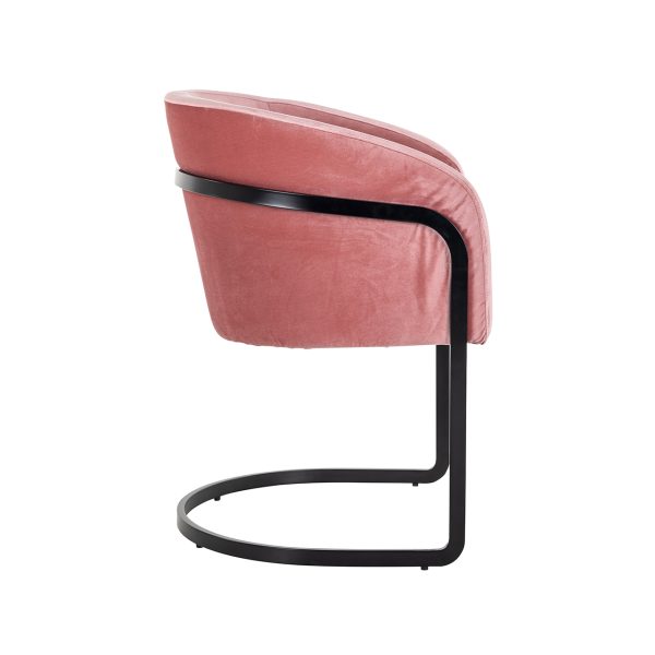Stoel Chiara blush velvet (Genova 706  Blush) - Afbeelding 2