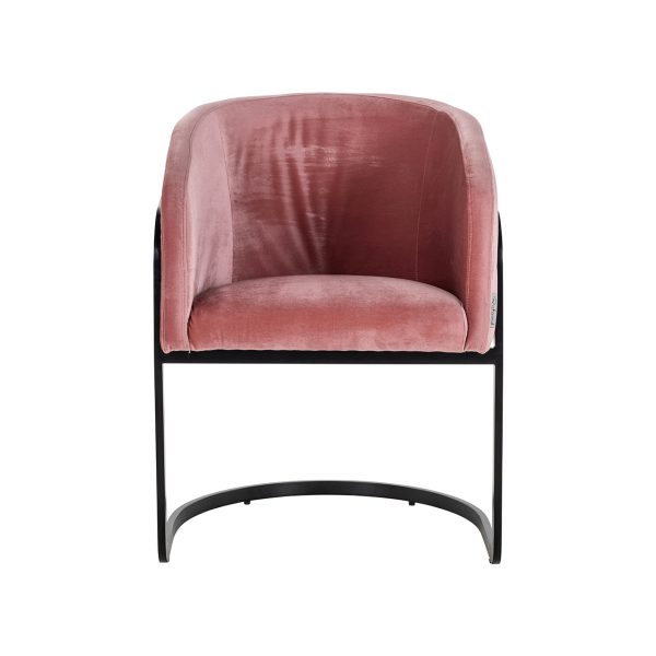 Stoel Chiara blush velvet (Genova 706  Blush) - Afbeelding 4