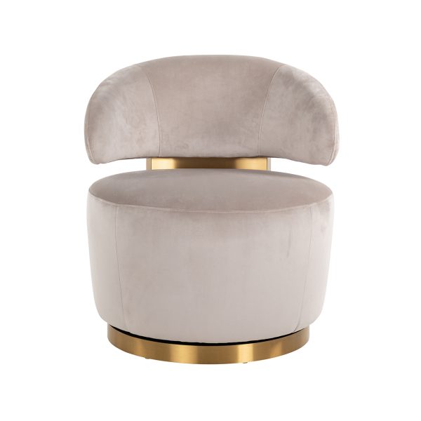 Draaifauteuil Maxime khaki velvet (Quartz Khaki 903) - Afbeelding 4