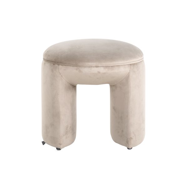 Poef Fargo khaki velvet (Quartz Khaki 903) - Afbeelding 3