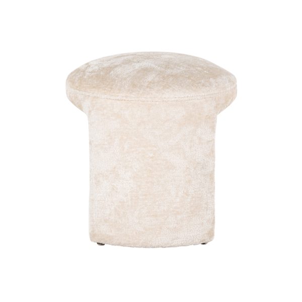 Poef Fargo  white chenille (Bergen 900 white chenille) - Afbeelding 2