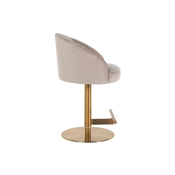 Bar/counter stoel Zabi draaibaar khaki velvet (Quartz Khaki 903) - Afbeelding 2