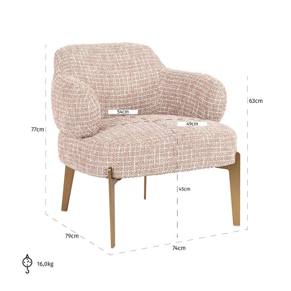 Fauteuil Venus trendy rose (Be trendy 1673 rose) - Afbeelding 5