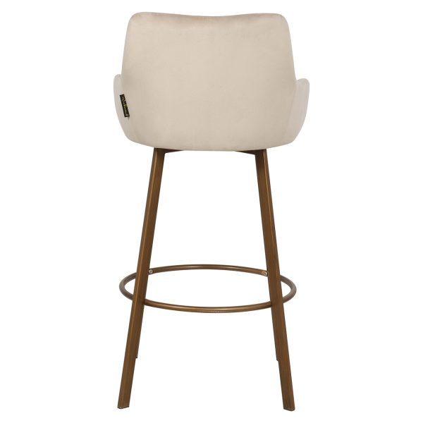 Barstoel Cressida high back khaki velvet (set of 2) (Quartz Khaki 903) - Afbeelding 3