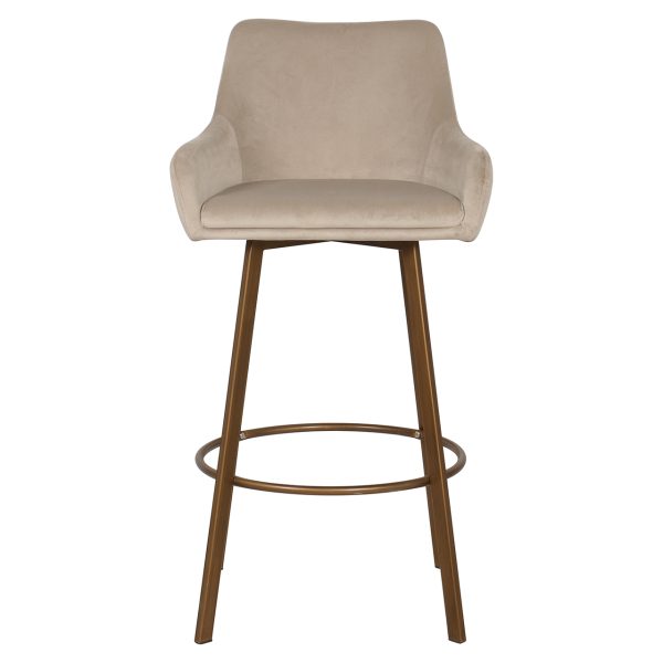 Barstoel Cressida high back khaki velvet (set of 2) (Quartz Khaki 903) - Afbeelding 5