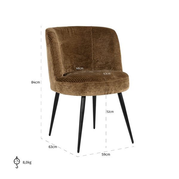 Eetkamerstoel Morton olive cloe (Cloe 751 Olive) - Afbeelding 5