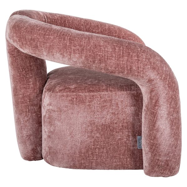 Fauteuil Dana rose chenille (Bergen 705 rose chenille) - Afbeelding 2