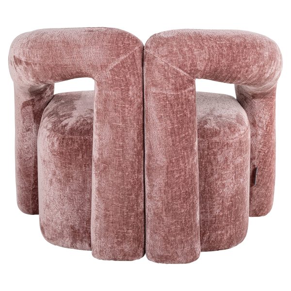 Fauteuil Dana rose chenille (Bergen 705 rose chenille) - Afbeelding 3