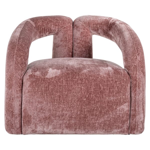 Fauteuil Dana rose chenille (Bergen 705 rose chenille) - Afbeelding 4
