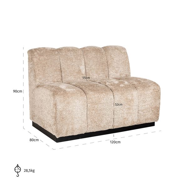 Eetkamerbank Hillpark lovely beige (Be Lovely 170 Beige) - Afbeelding 5