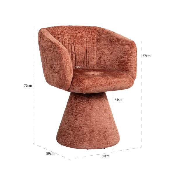 Draaistoel Madeline blush fusion (Fusion 92 Blush) - Afbeelding 5