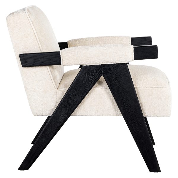 Fauteuil Cooper white chenille (Bergen 900 white chenille) - Afbeelding 2