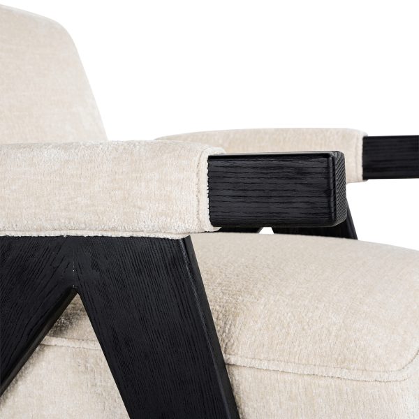 Fauteuil Cooper white chenille (Bergen 900 white chenille) - Afbeelding 6