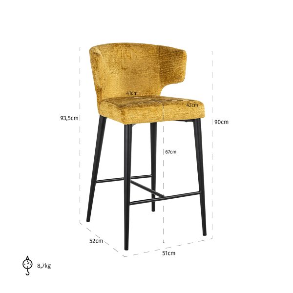 Counterstoel Taylor mustard fusion (Fusion mustard 06) - Afbeelding 5