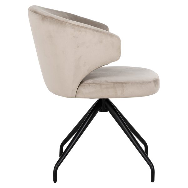Draaistoel Milly khaki velvet (Quartz Khaki 903) - Afbeelding 2