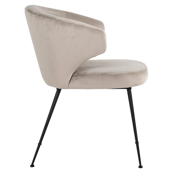 Stoel Xandra khaki velvet (Quartz Khaki 903) - Afbeelding 2