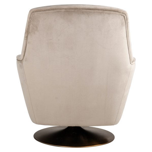 Draaifauteuil Nora khaki velvet (Quartz Khaki 903) - Afbeelding 3