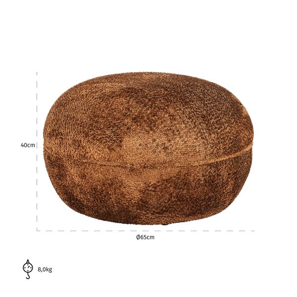 Poef Jace lovely cinnamon (Be Lovely 603 Cinnamon) - Afbeelding 2