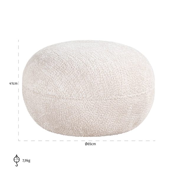 Poef Jace lovely cream (Be Lovely 11 Cream) - Afbeelding 2