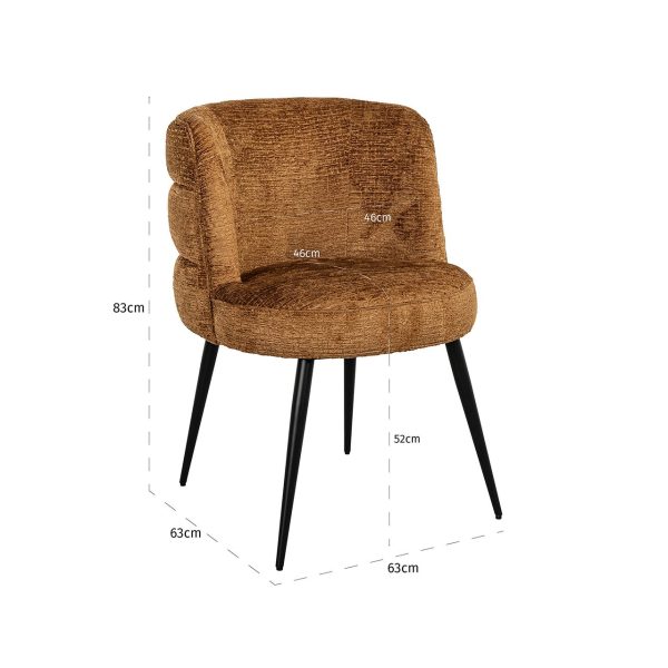 Stoel Stella cognac fusion (Fusion cognac 28) - Afbeelding 5
