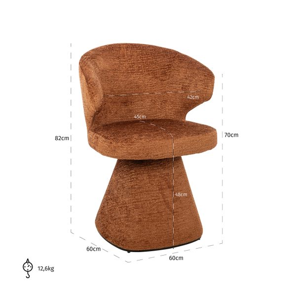 Stoel Gatsbi copper fusion (Fusion 126 Copper) - Afbeelding 5