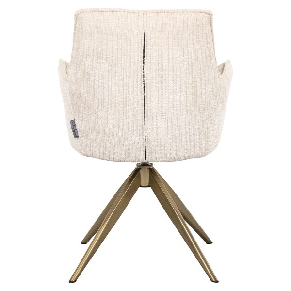 Draaistoel met arm Dakota beige chenille (Niagara 902 beige Chenille) - Afbeelding 3