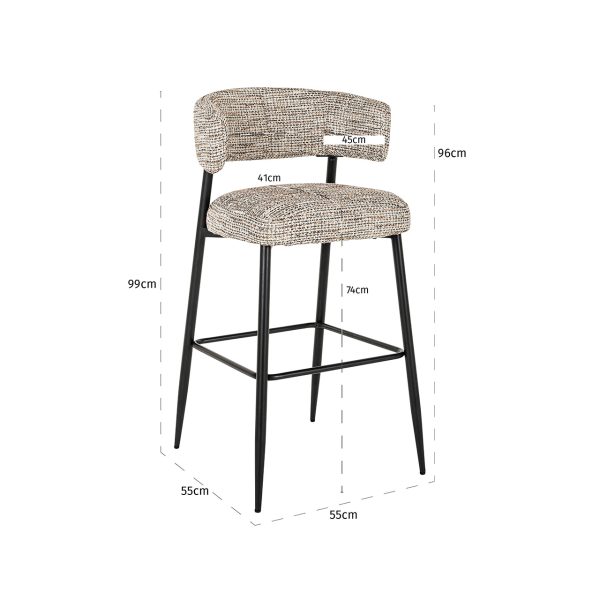 Counterstoel Rochelle trendy nature (set van 2) (Be Trendy 01 Nature) - Afbeelding 5