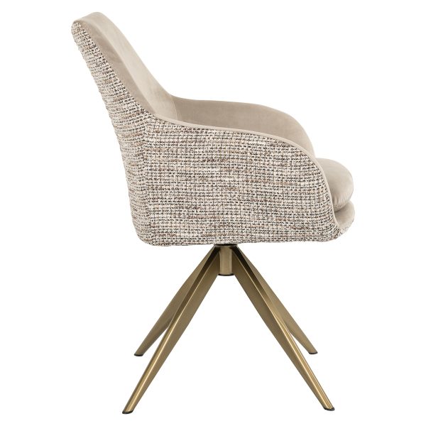 Draaistoel Lisonne be trendy nature / khaki velvet (Be Trendy 01 Nature) - Afbeelding 2