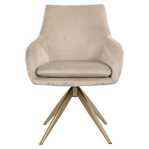 Draaistoel Lisonne be trendy nature / khaki velvet (Be Trendy 01 Nature) - Afbeelding 4