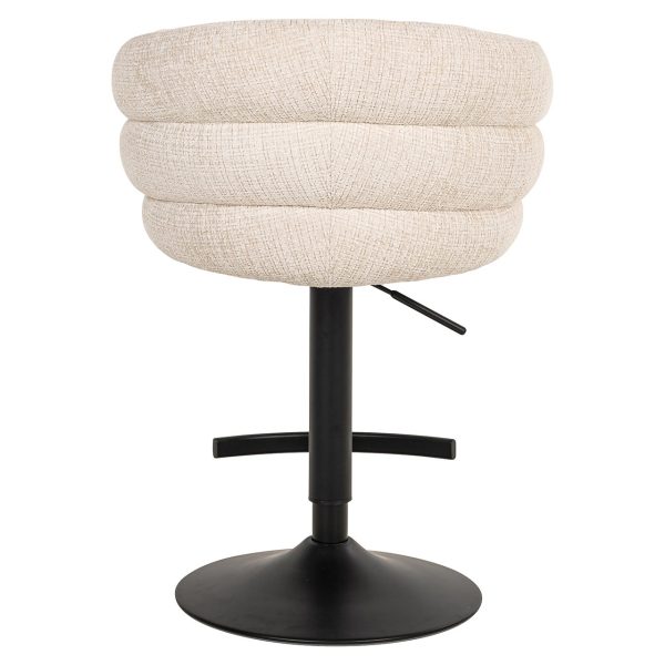Bar/counter stoel draaibaar Nikki beige chenille (Niagara 902 beige Chenille) - Afbeelding 12