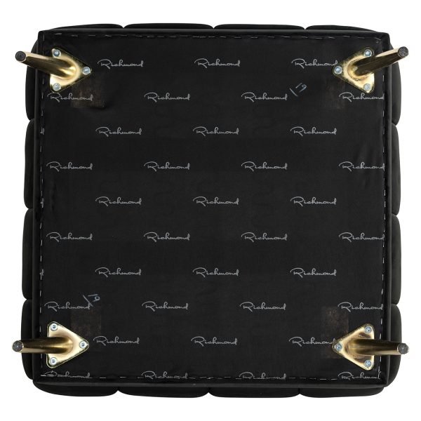 Poef Huxley antraciet velvet (Quartz Antraciet 801) - Afbeelding 3