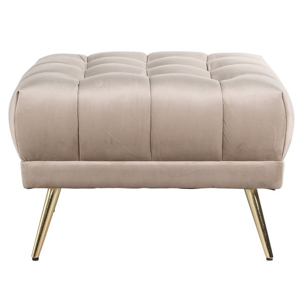 Poef Huxley khaki velvet (Quartz Khaki 903) - Afbeelding 2