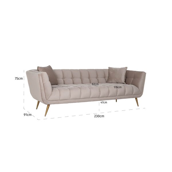 Bank Huxley Khaki velvet / Brushed gold (Quartz Khaki 903) - Afbeelding 4