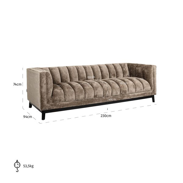 Bank Beaudy stone chenille fire retardant (Niagara 104 Stone Chenille) - Afbeelding 5