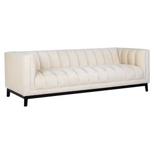 Bank Beaudy white chenille fire retardant (FR-Bergen 900 white chenille)
