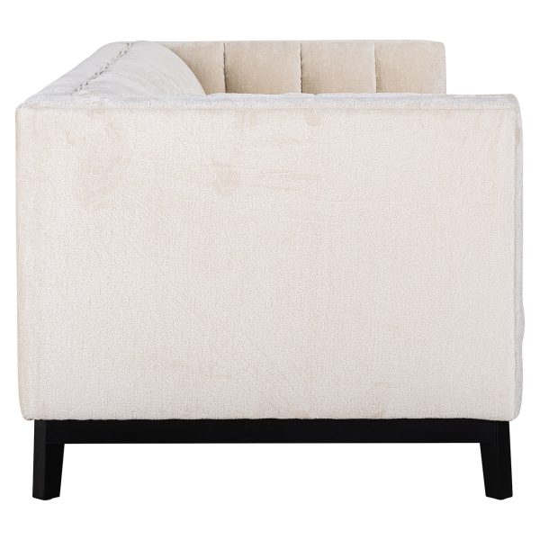 Bank Beaudy white chenille fire retardant (FR-Bergen 900 white chenille) - Afbeelding 2