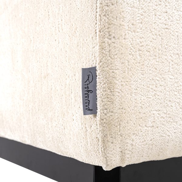 Bank Beaudy white chenille fire retardant (FR-Bergen 900 white chenille) - Afbeelding 6