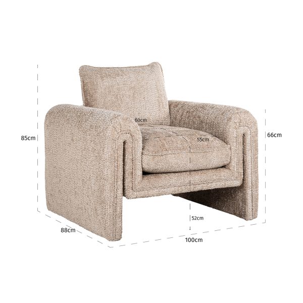 Fauteuil Sandro beige (Be Lovely 170 Beige) - Afbeelding 5