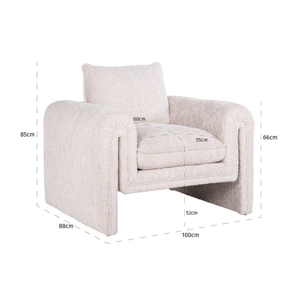 Fauteuil Sandro lovely cream (Be Lovely 11 Cream) - Afbeelding 5