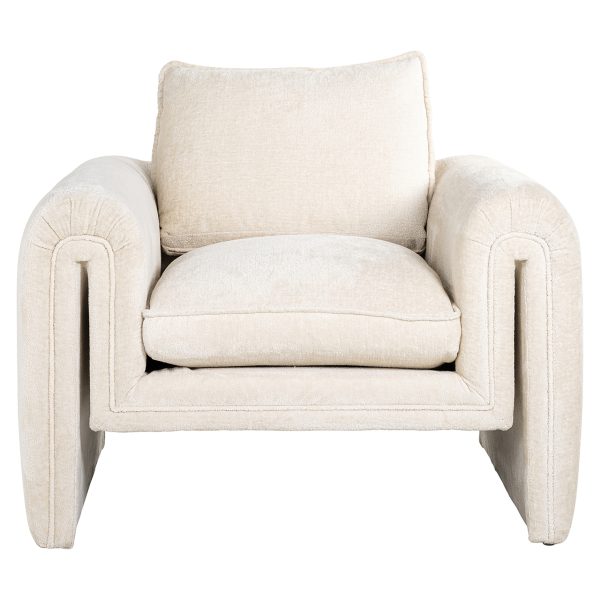Fauteuil Sandro white chenille (Bergen 900 white chenille) - Afbeelding 4