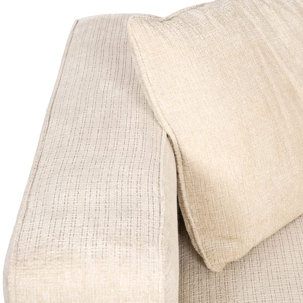 Hoekbank Lusso beige chenille (Niagara 902 beige Chenille) - Afbeelding 8