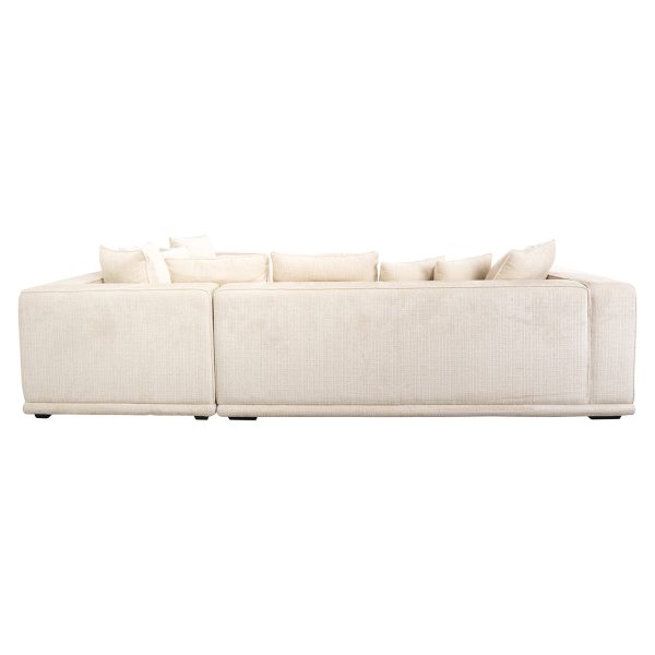 Hoekbank Lusso beige chenille (Niagara 902 beige Chenille) - Afbeelding 2