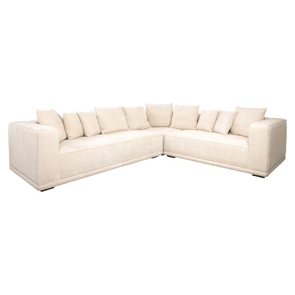 Hoekbank Lusso beige chenille (Niagara 902 beige Chenille) - Afbeelding 3