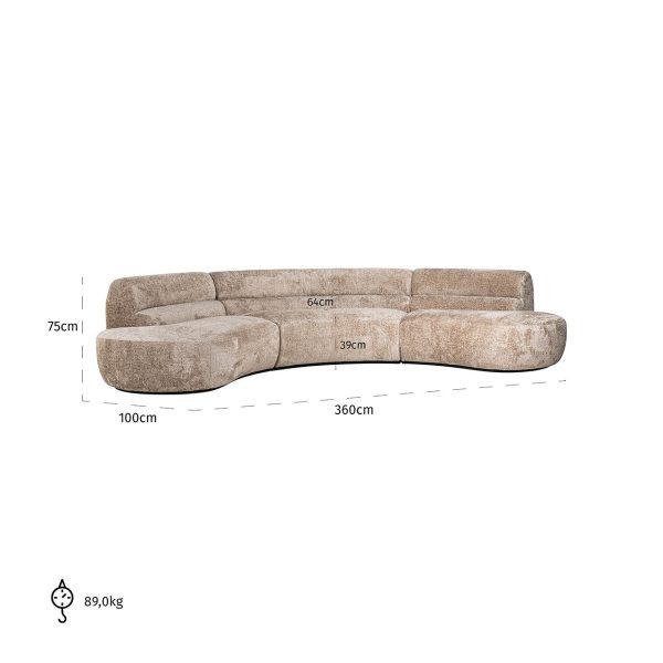 Bank Colby ronde vorm sheep nature (Sheep 01 nature) - Afbeelding 6