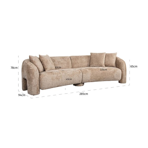 Bank Milania lovely beige (Be Lovely 170 Beige) - Afbeelding 5
